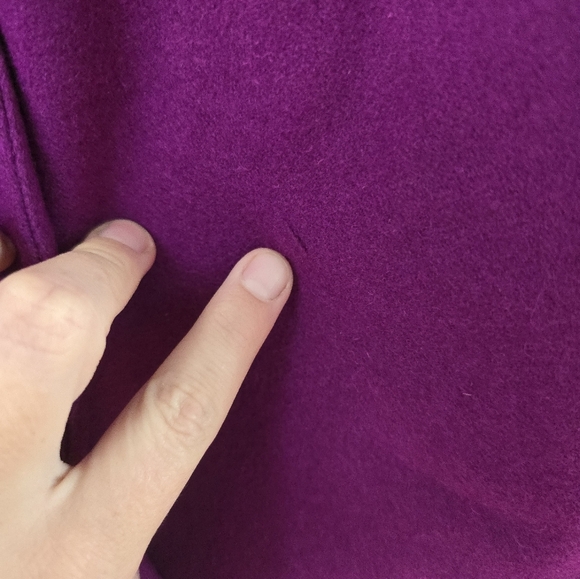 Vintage Forever 21 Purple Wool Wrap Dress, Size Small Pockets *flaw - Picture 3 of 13
